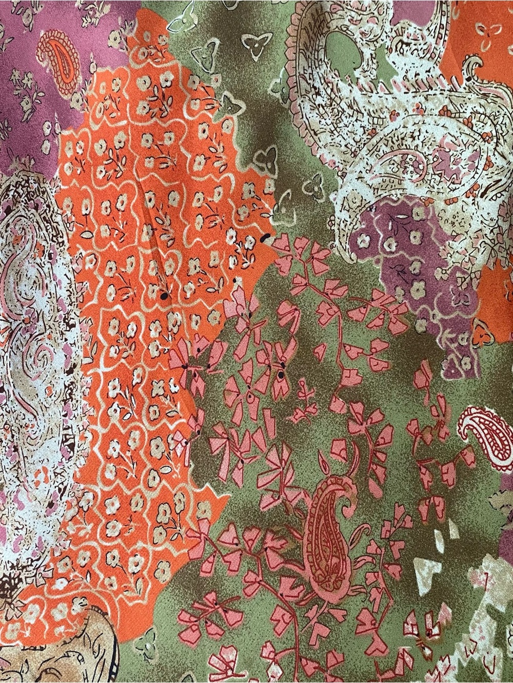 Vintage S.L.B. medium Fairycore leopard paisley hi-low skirt - Picture 7 of 11